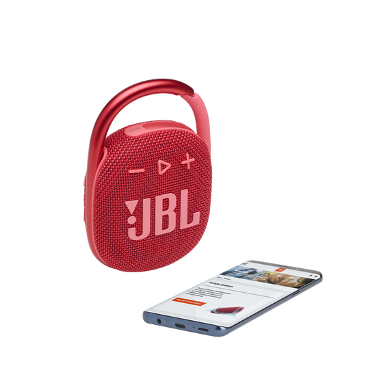 JBL Clip 4 - Red - Ultra-portable Waterproof Speaker - Detailshot 1 image number null