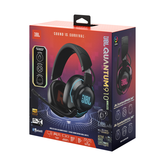 JBL Quantum 910 Wireless Wireless over ear performance gaming headset with head tracking enhanced Active Noise Cancelling and Bluetooth